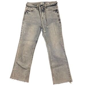 Kensie Jeans The Savannah Women 6/28 Excellent High Rise Flare Ankle Braided
